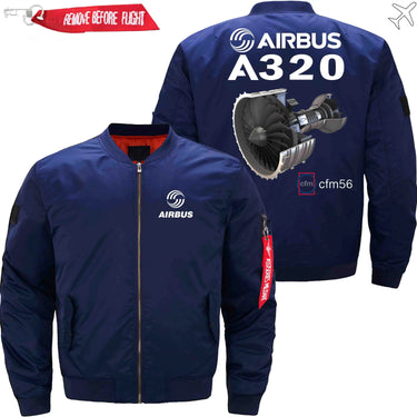 AIRBUS A320 CFM 56 turbofan aircraft engines Ma-1 Bomber Jacket Flight Jacket Aviator Jacket THE AV8R
